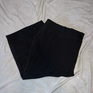 Worthington Black Pinstripe Stretch Trouser Shorts